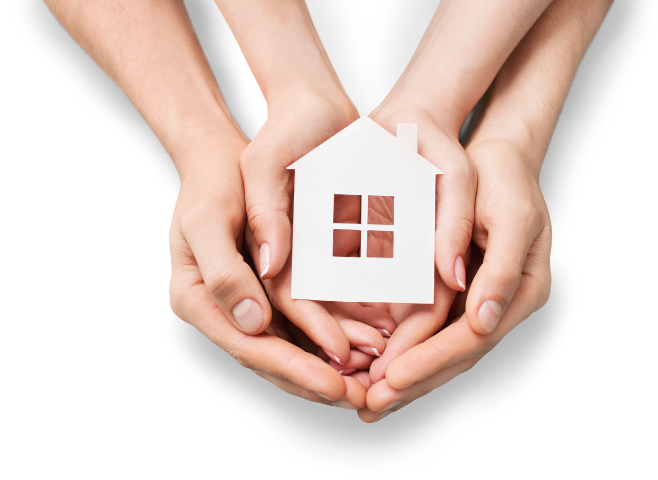 Hands Holding House Model